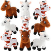 Zomiboo 9 Pack Horse Stuffed Animals Plush Toy Standing Stuffed Horse 4 Inch Mini Plush With Detachable Chain For Animal Theme Party Birthday Decoration Supplies(Cute Style)