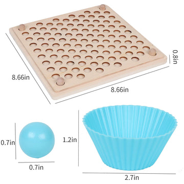 Qzmtoy Wooden Peg Board Beads Game, Learning Montessori Toys,Color Sorting Stacking Matching Toys For Toddlers, Counting Toy For Kids, Educational Games For Fine Motor Math, Gift For Girls And Boys