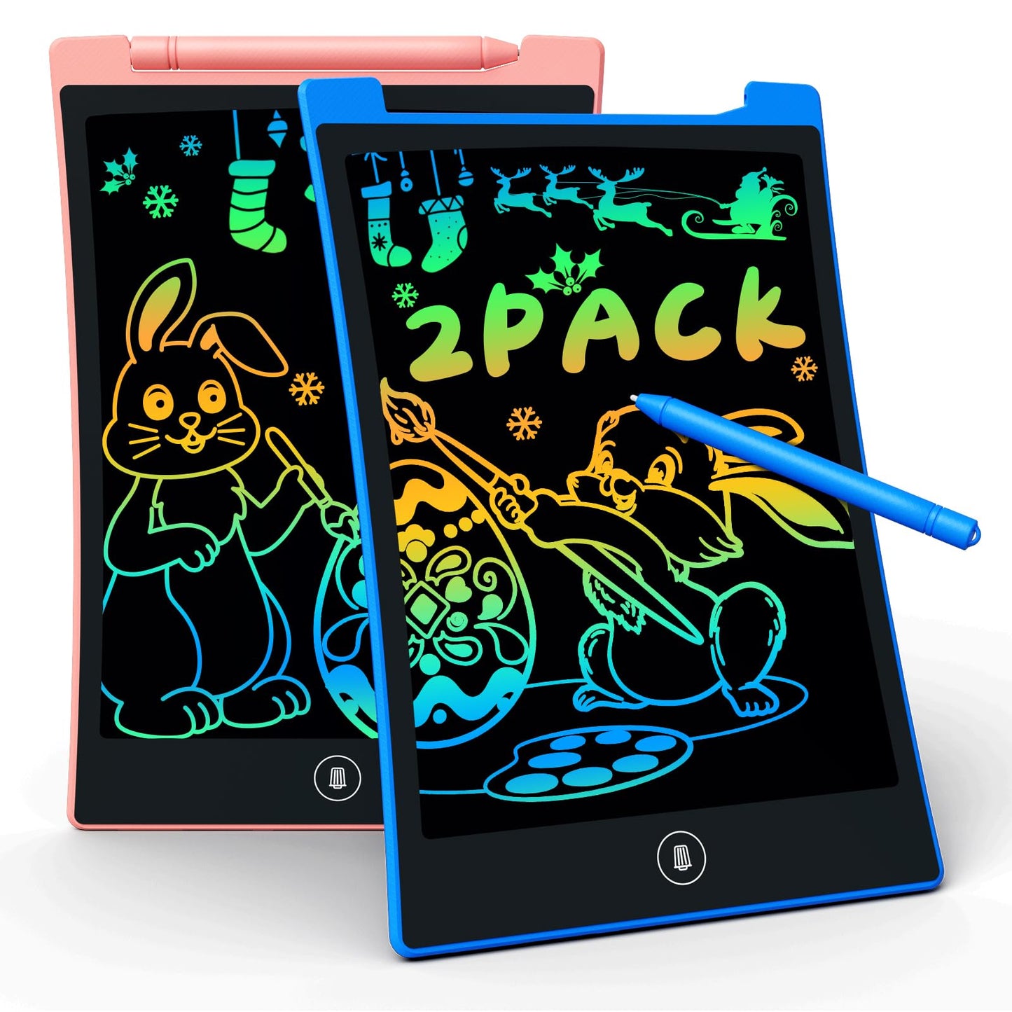 KOKODI Kids Toys 2 Pack LCD Writing Tablet, Colorful Toddler Drawing Pad Doodle Board Erasable, Educational Learning Toys Birthd
