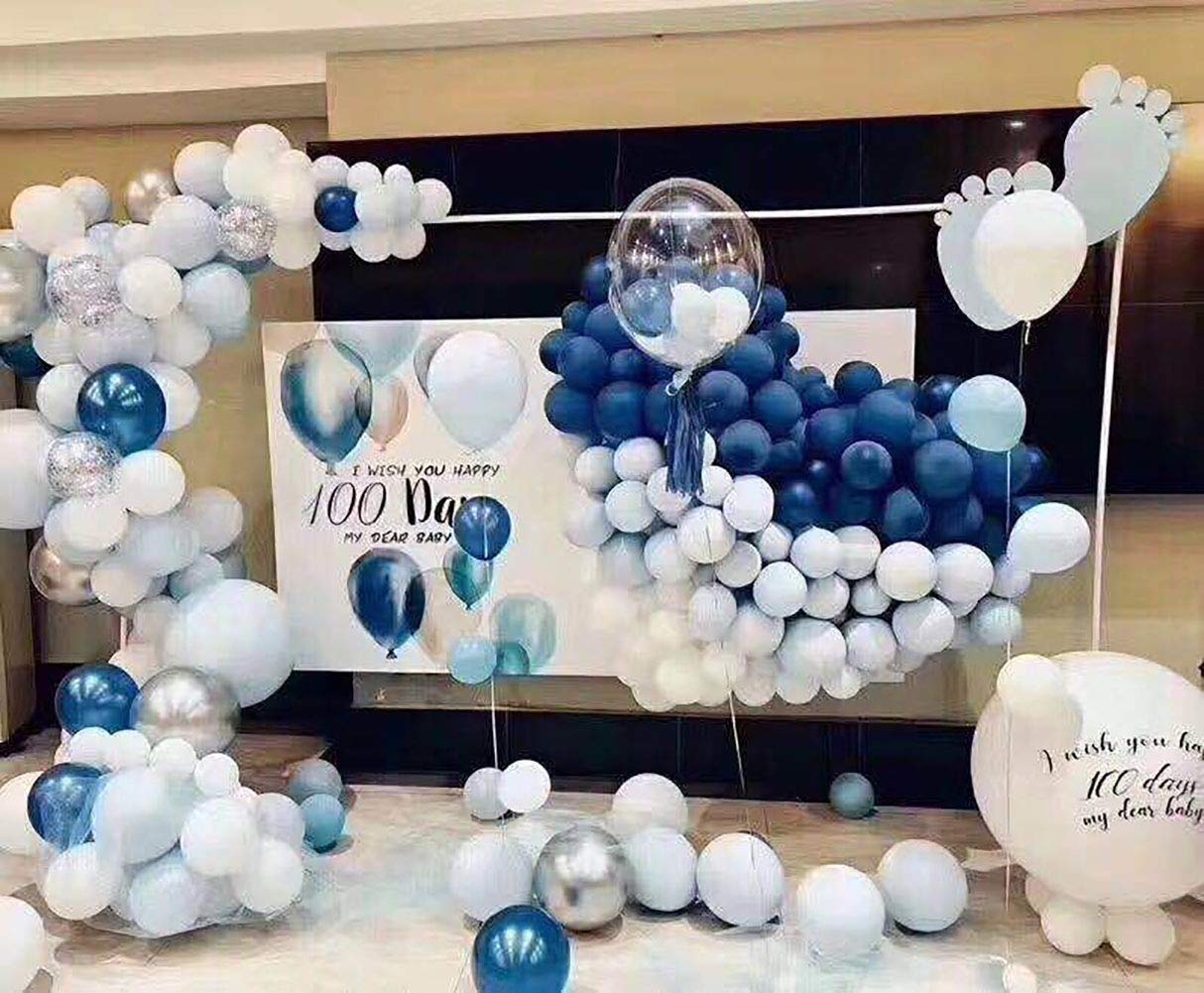 Kalor 5 Inch Navy Blue Balloons,100 Pcs Matte Latex Balloons, Helium Balloons For Garland Arch,Happy Birthday Party, Baby Shower Decorations, Wedding Decorationss