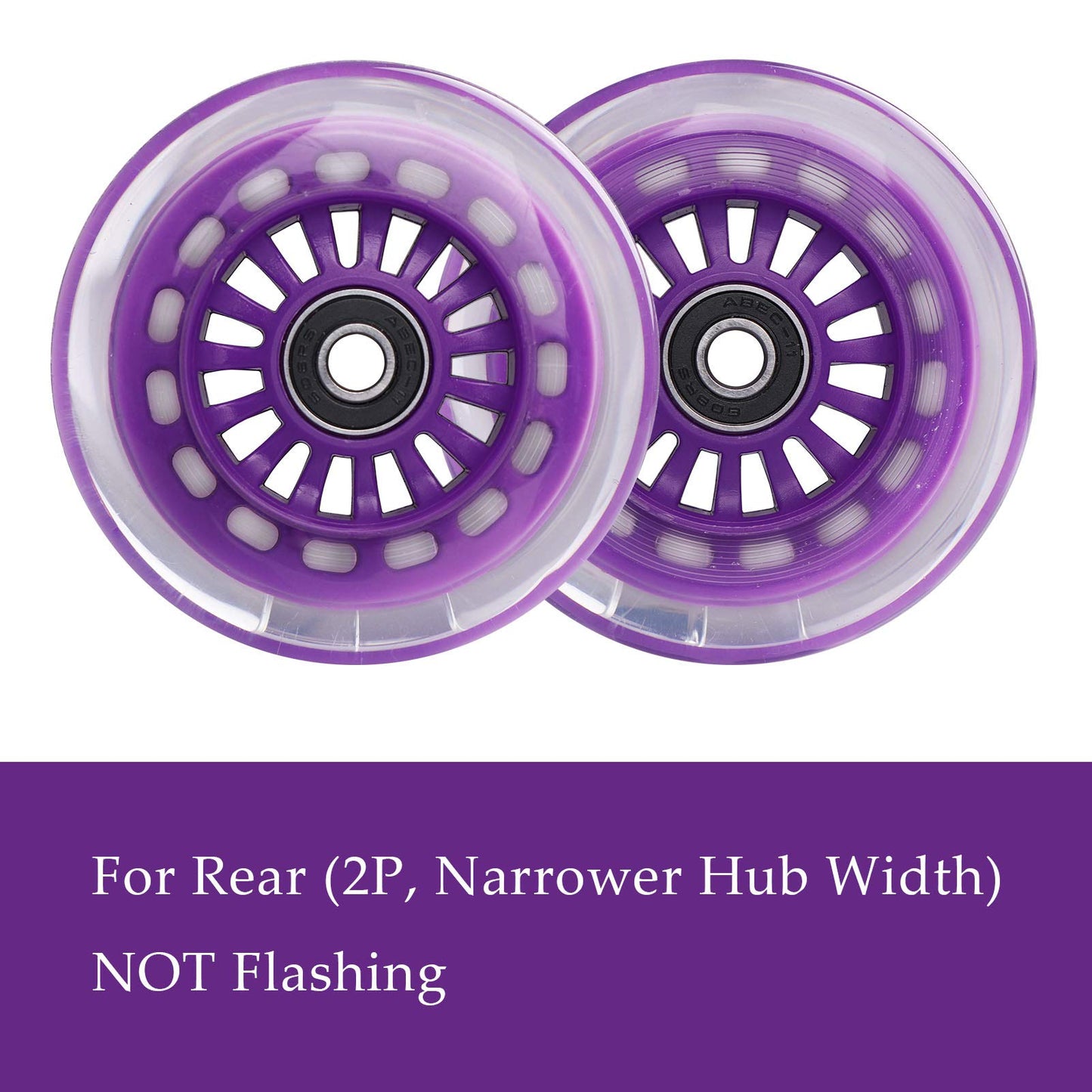 Wiggle Car Polyurethane Replacement Wheels Set Upgrade For Ride-On Toys (Purple)
