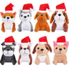 8 Pieces Plush Pets 5 Inch Stuffed Animals Bulk Assorted Cute Stuffed Pet Animal Plush Toys Small Plush Animals For Kids Halloween School Classroom Animal Themed Party Supplies Decors (Santa Style)