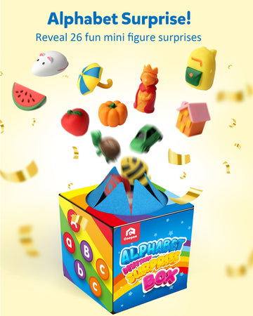 Coogam Alphabet Matching Game - 26pcs Montessori Learning Toy for Kids, Multi-colored, ABS, Model: puzzle137