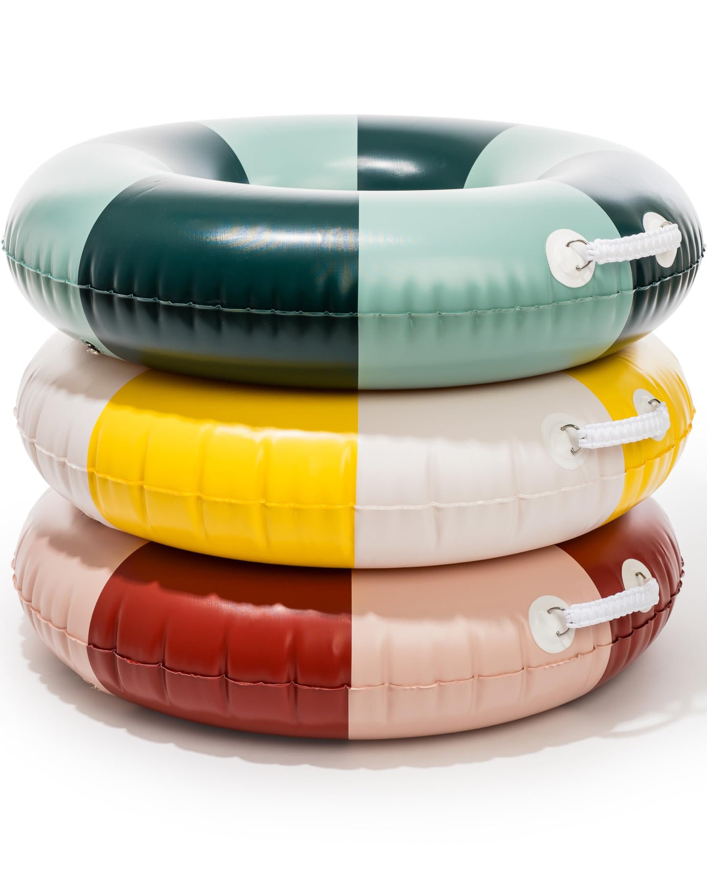 Business & Pleasure Co. Classic Pool Float - Vintage Inflatable Pool Ring For Adults - Riviera Mimosa - L/Xl