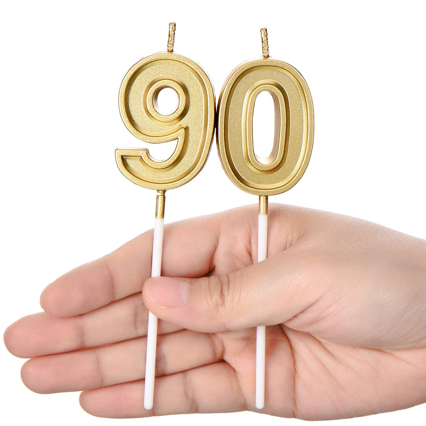 Frienda Birthday Candles Cake Numeral Candles Happy Birthday Cake Candles Topper Decoration for Birthday Wedding Anniversary Cel