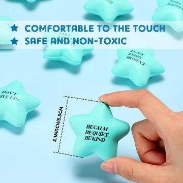 Sotiff 100 Pack Star Stress Balls Bulk Stress Relief Balls With Motivational Quotes Mini Inspirational Foam Party Favors Gifts F
