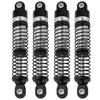 RZXYLRC 4PCS 59mm Aluminum Shocks Absorbers Long Threaded Oil Damper for 1/18 RC Crawler TRX4M TRX4-M Upgrade Parts (black)