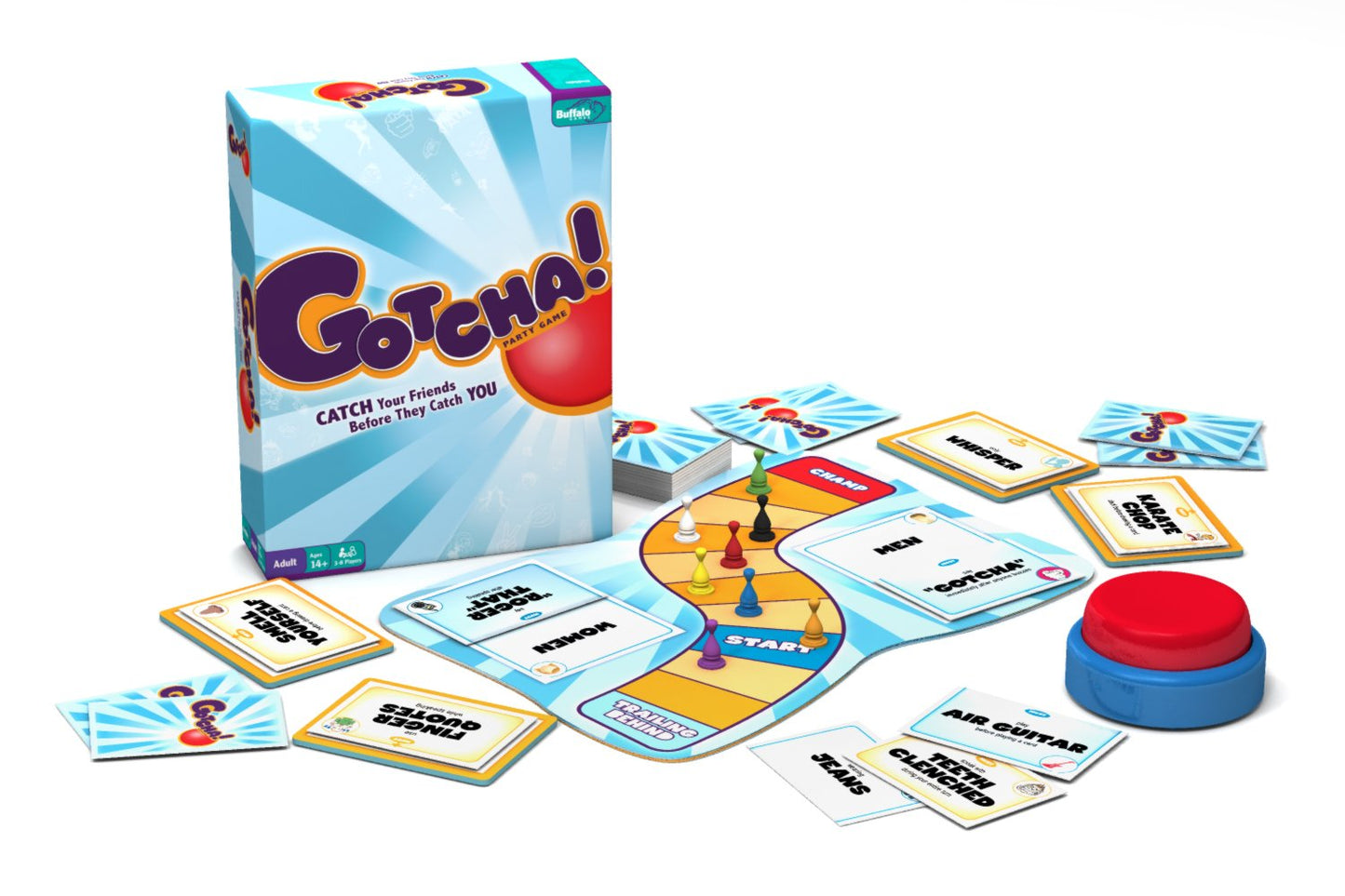 Gotcha! Board Game By Buffalo Games Catch Your Friends Before They Catch You!