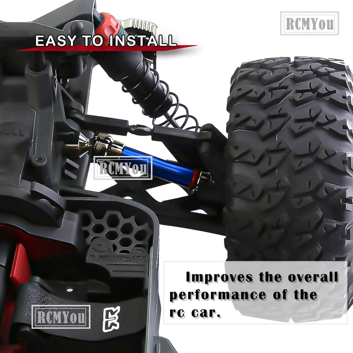 RCMYou Drive Shaft CVD Axles for 1/10 Arrma Senton Granite 3s Blx&Mega550,Vortek 3s Blx,4Pcs RC Upgrades Parts,Front Rear Drives