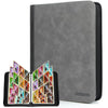 JoyHood Card Binder for Trading Card Card Collection Binder with 9 Pocket - Hold Up to 900 Cards Card Album Holder compatible with TCG/PM/MTG/OPCG/YGO Card (Grey 9 Pocket)