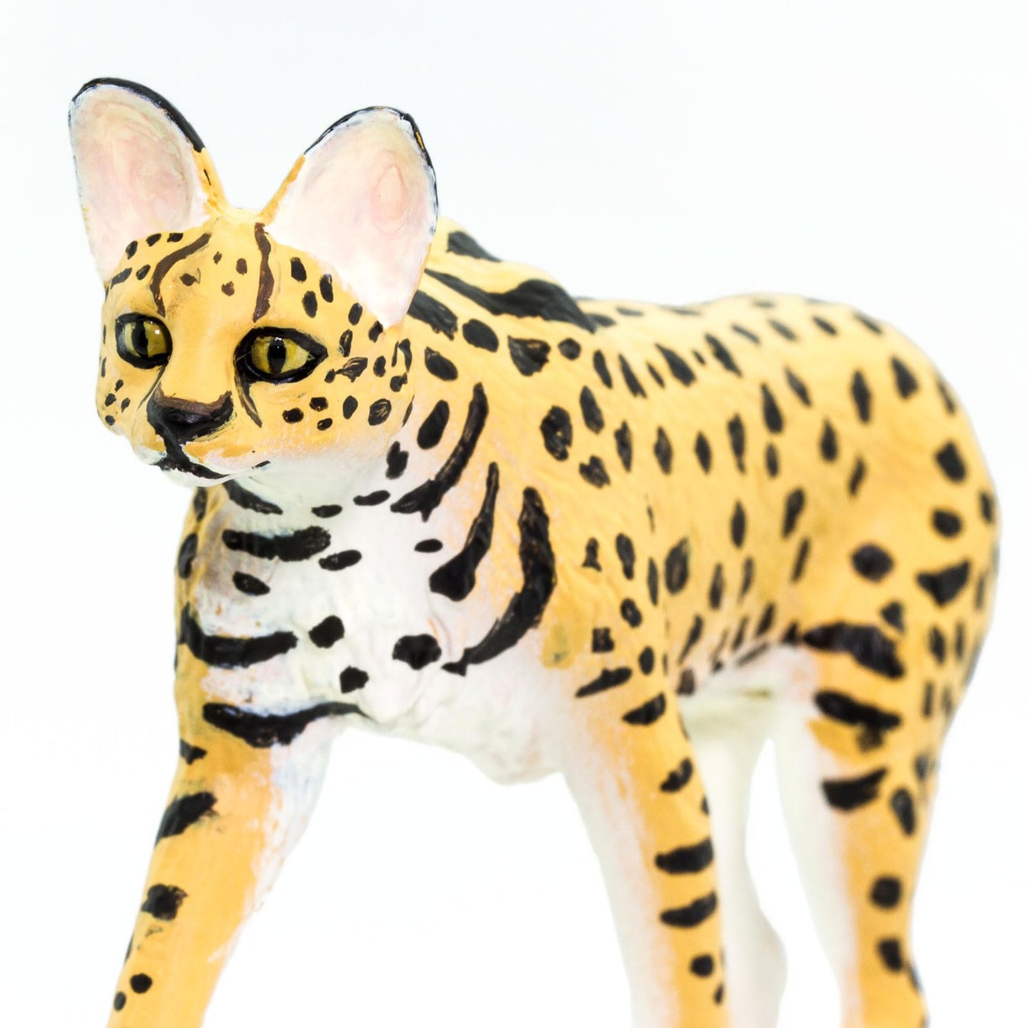 Safari Serval Animal Figurine - Multicoloured, Plastic, Model S100237