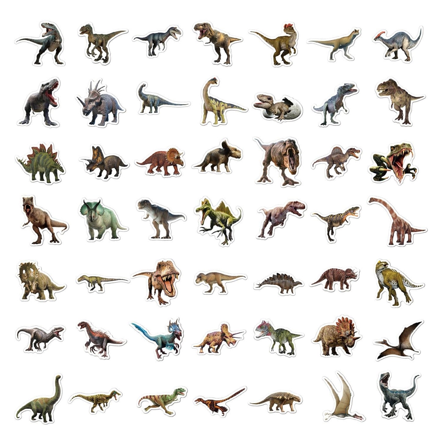 100Pcs Jurassic Dinosaur Stickers For Kids Waterproof Vinyl Dino Stickers For Waterbottle Scrapbook Laptop Skateboard Computer Stickers For Boys Girls