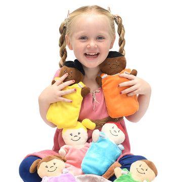 Basket Of Babies Plush Baby Doll Set With Removable Clothing - Multicultural Diversity Baby Doll Toys For Boys And Girls With 6