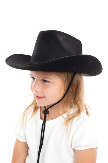 Little Adventures Costume Cowboy and Cowgirl Felt Hats (Black)