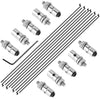 HobbyPark 20pcs 1.3mm Adjustable Pushrod Connector Linkage Stopper & F1.2mm x L180mm Steel Z Style Pushrods Parts for RC Airplan