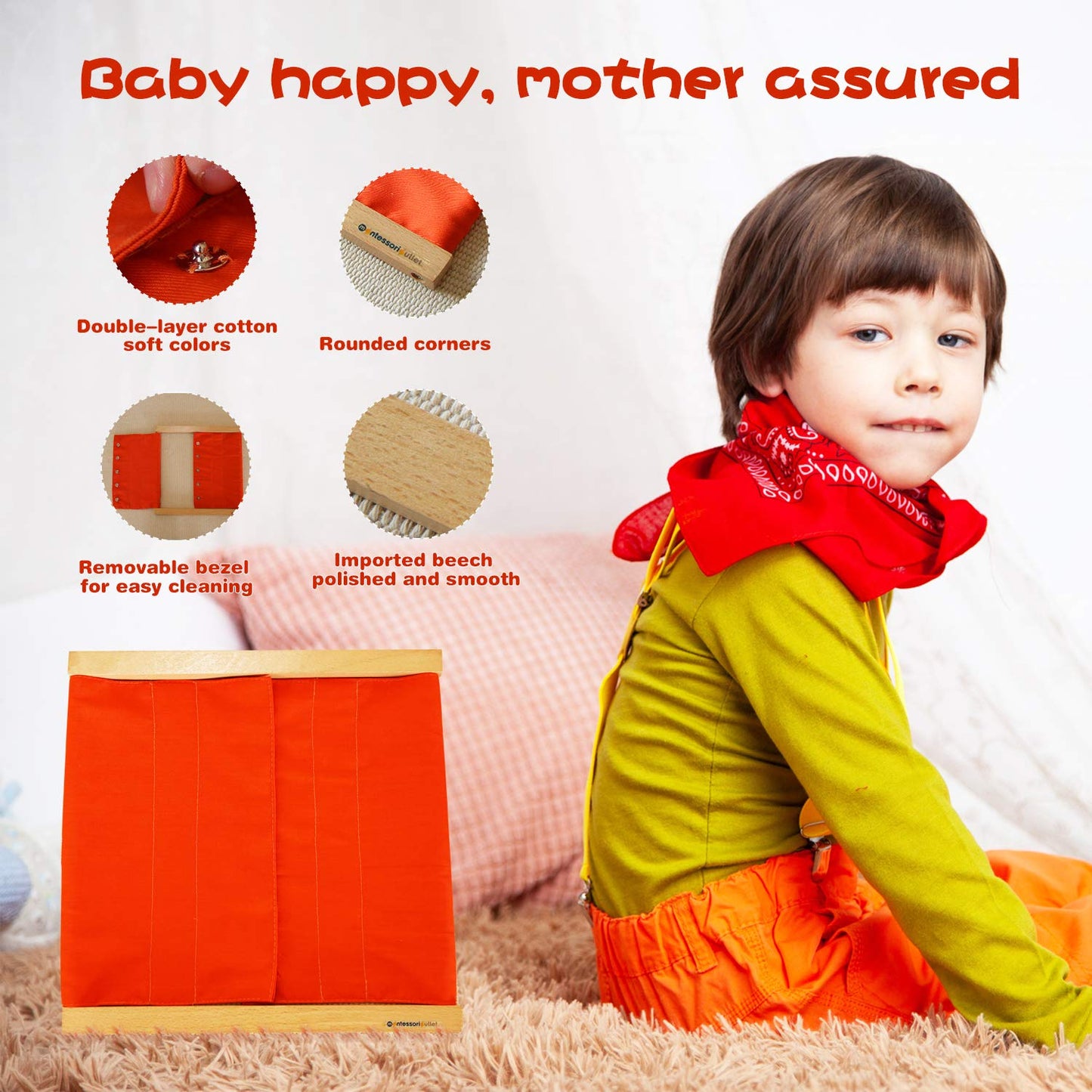 Montessori Outlet Snapping Frame | Practical Life Skill Tool For Toddlers & Preschoolers | Learn To Snap Clothes, Develop Fine M