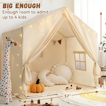 Kids Play Tent With Padded Mat, Razee Large Kids Tent Indoor, Play House Playhouse Castle Tent For Girls Boys