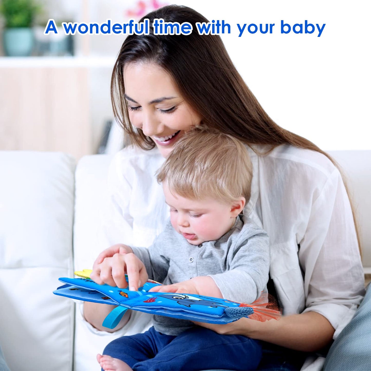 Wesote Baby Cloth Books 2Pcs High Contrast Sensory Crinkle Books For Babies Tummy Time Early Learning Infant Toys For 0-18 Month