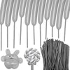 Hykjnbw Silver Long Balloons For Balloon Animals, 260 Balloons Art Kit For Twisting, Skinny Modeling Balloons Supplies For Birth