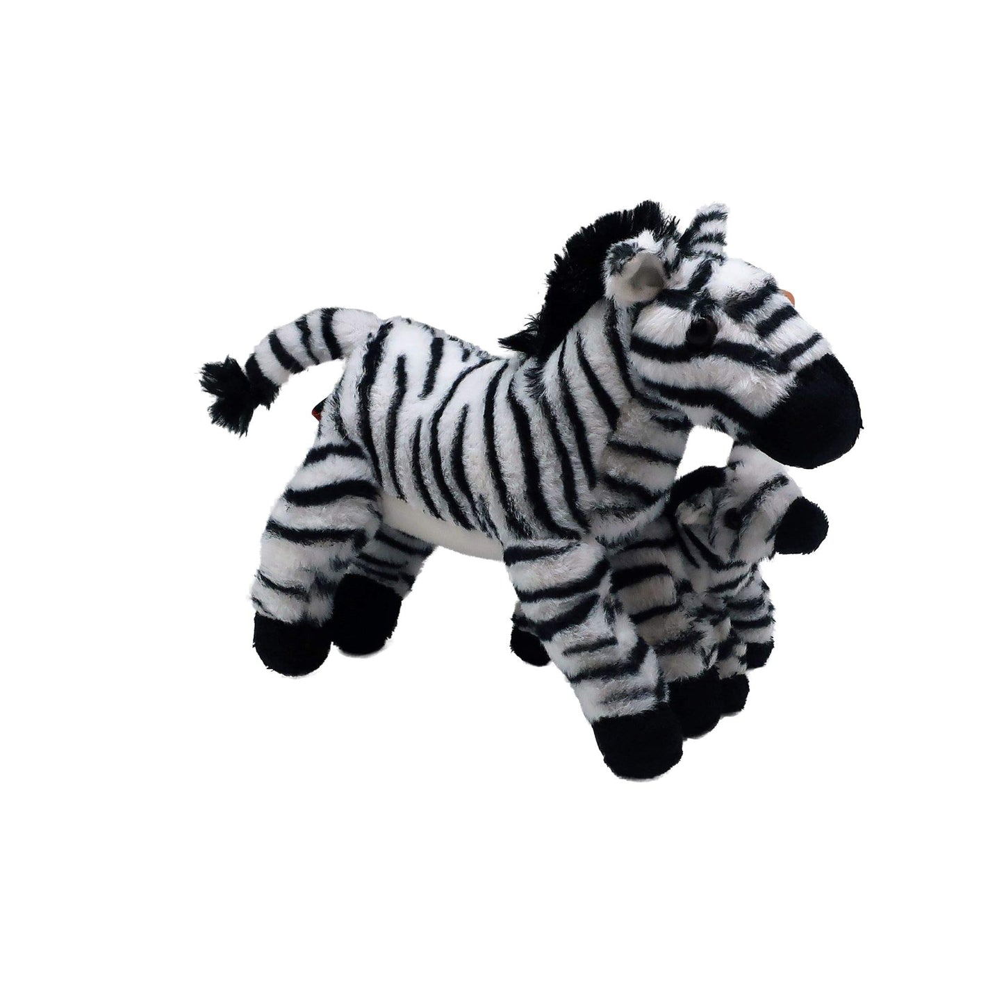 Forest & Twelfth Mom And Baby Mini Zebras, Stuffed Animals For Boys And Girls, Safari Baby Shower Decorations, Nursery Decor, Zoo Animals For Toddlers, Stuffed Zebra Realistic Toys