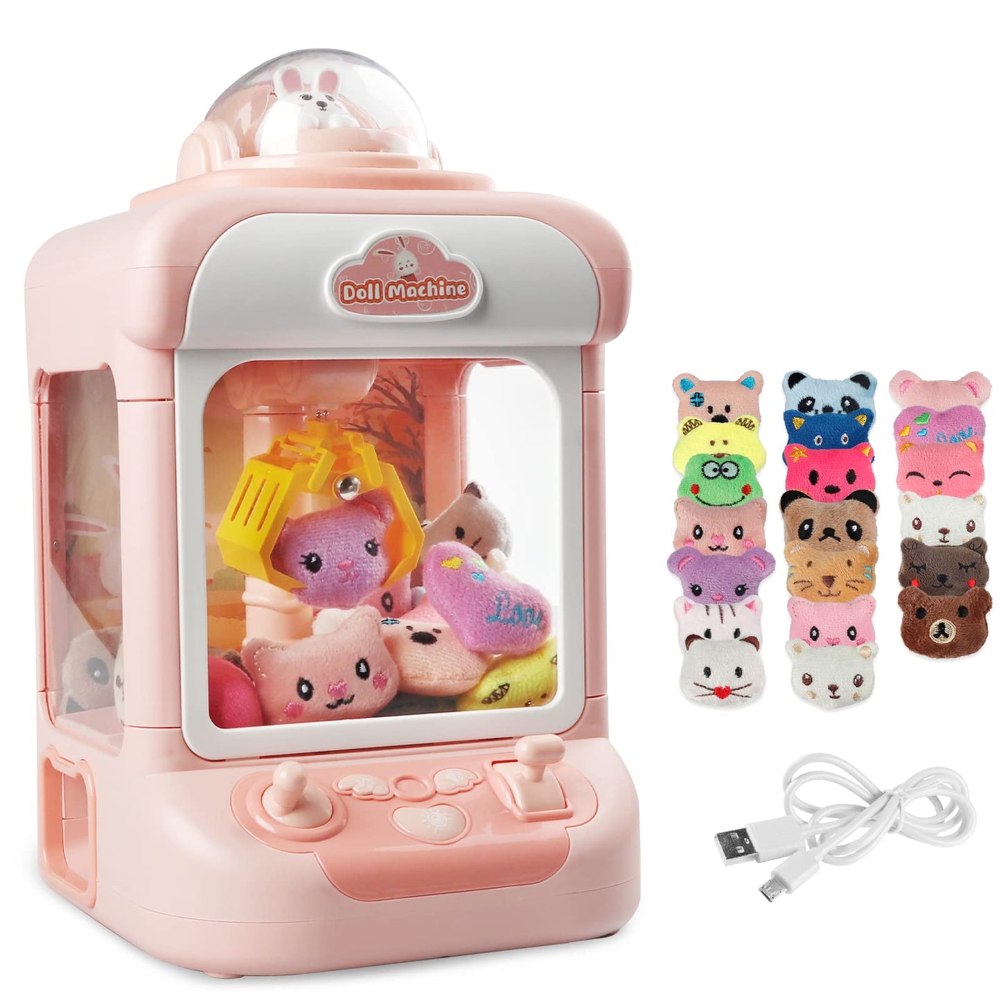 Claw Machine For Kids,Mini Vending Machines Candy Grabber Prize Dispenser Toys For Girls,Electronic Arcade Claw Game Machine For