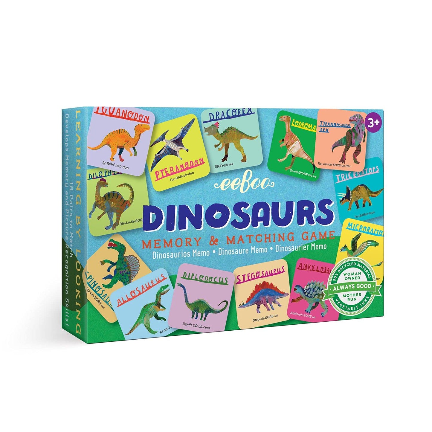 Eeboo Dinosaurs Little Memory And Matching Game, 3 Years