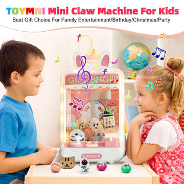 Toymni Mini Claw Machine, Claw Machine For Kids With Lights, Mini Vending Machine With Little Toys, Arcade Games Machines, Kids
