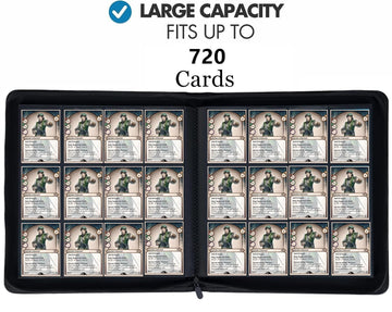 12 Pocket 720 Pockets Trading Card Binder, Ringless Side Loading Card Holder Album, Trading Card Album Fit For Yugioh, Mtg, Tcg,