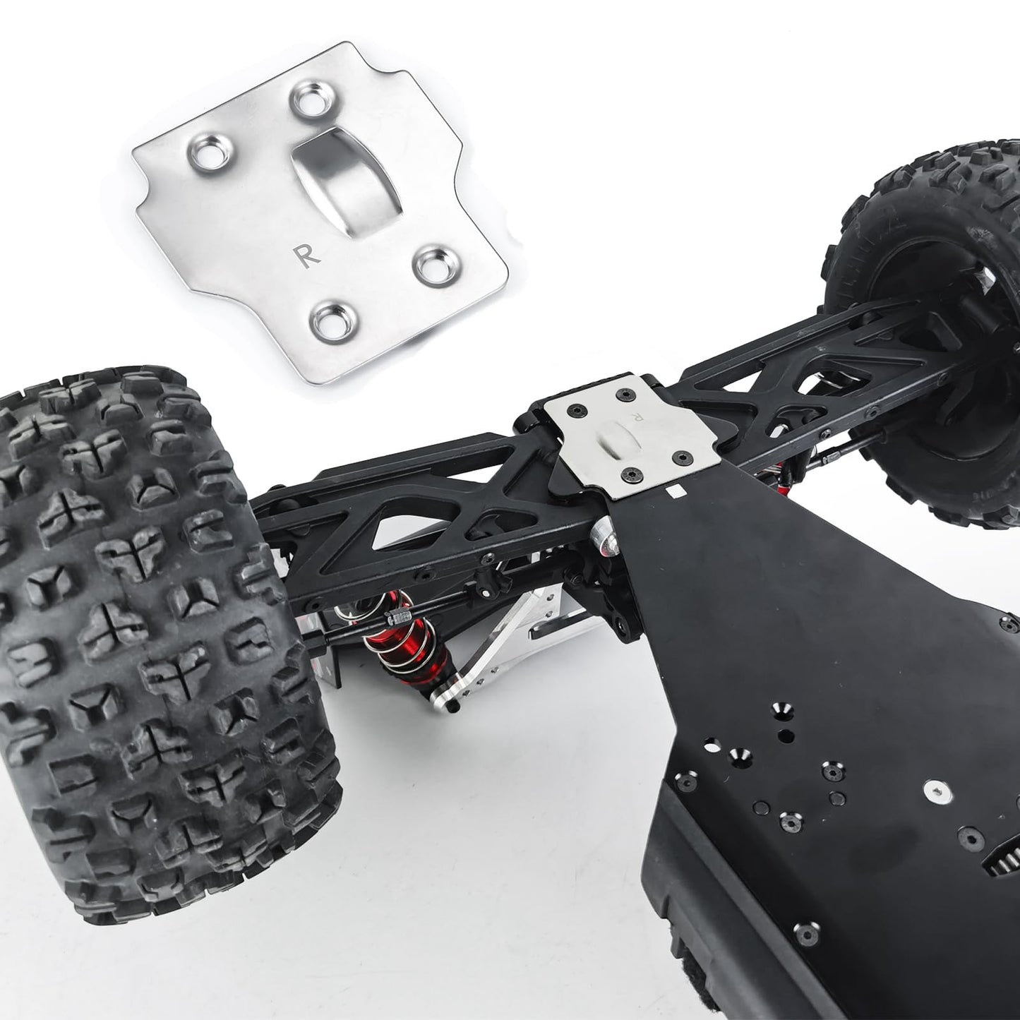 MORLORDY RC Steel Front and Rear Skid Plate for 1/8 Kraton Outcast Senton Talion Typhon BLX Truck Upgrades