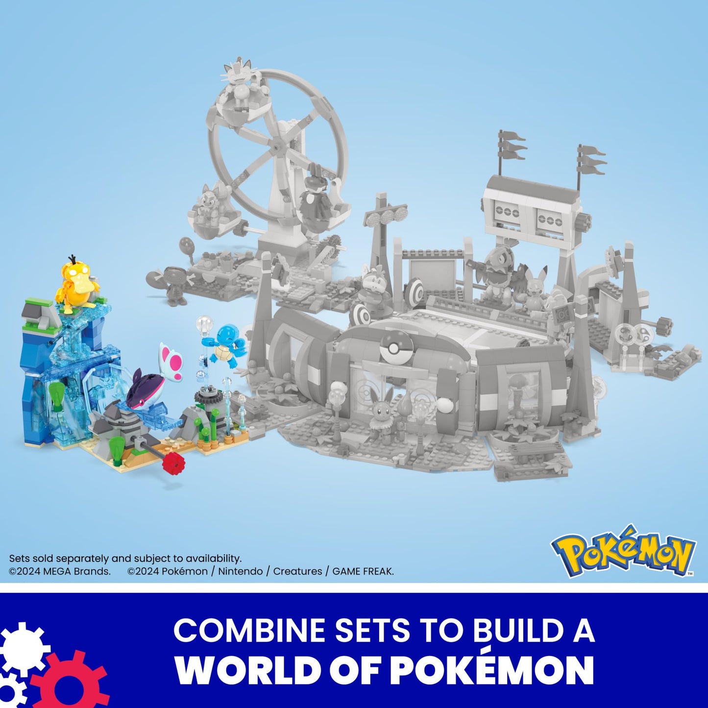 Mega Pokémon Building Toys Set Aquatic Adventure With 319 Pieces, 2 Poseable Characters, For Kids