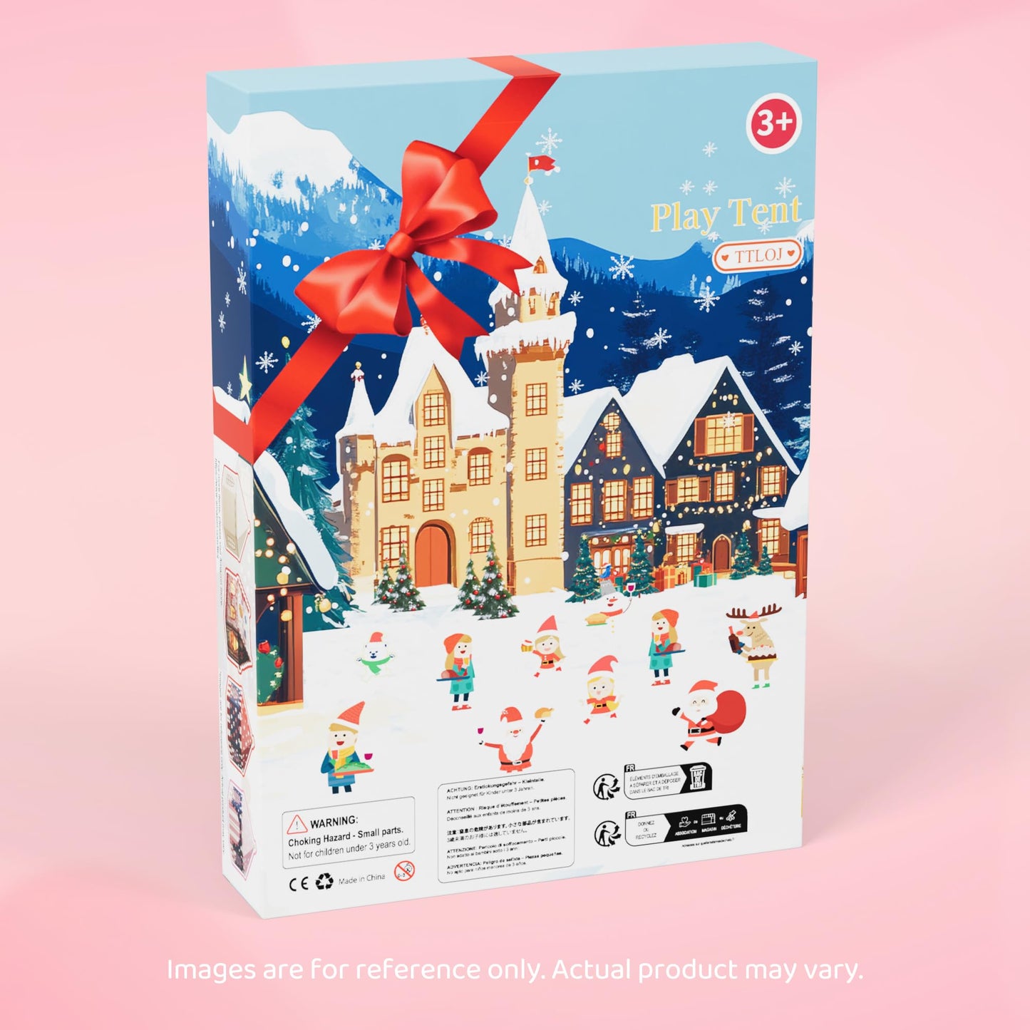 Large Girls Play Tent Princess, Boys Castle Kids Playhouse Indoor Outdoor Toddler Teepee | American Style Design, Age 3-8| Detailed Instructions| Colorful Package| Christmas Birthday Gift Pink