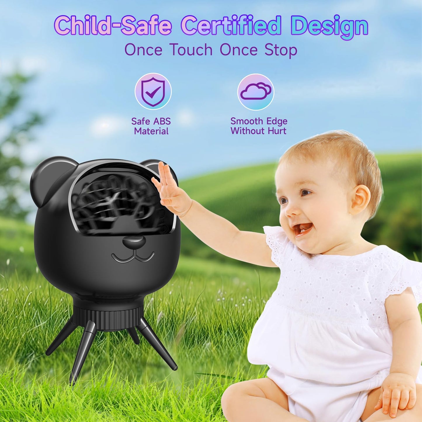 Rechargeable Bubble Machine For Kids & Parties, 38000+ Bubbles/Min, 90/180 Auto-Rotating Bubble Makers 500Ml Portable Bubble Blo