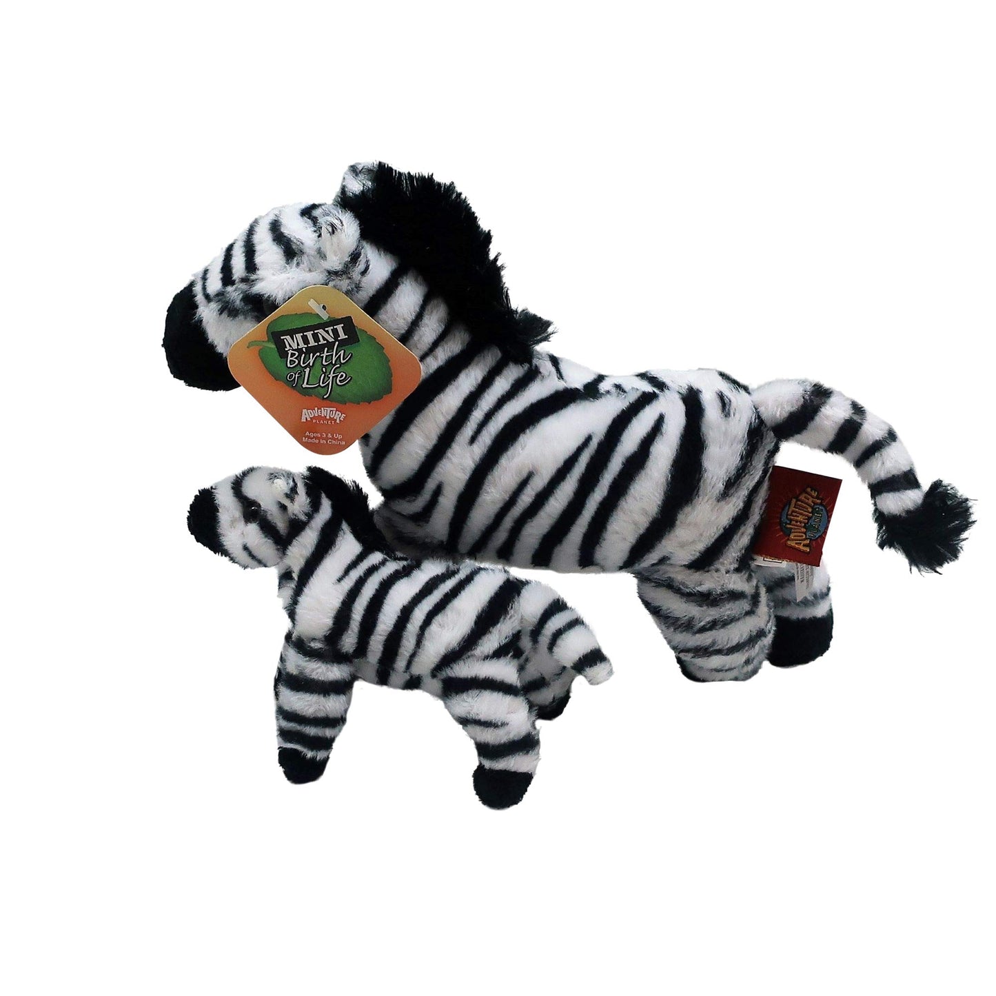 Forest & Twelfth Mom And Baby Mini Zebras, Stuffed Animals For Boys And Girls, Safari Baby Shower Decorations, Nursery Decor, Zoo Animals For Toddlers, Stuffed Zebra Realistic Toys