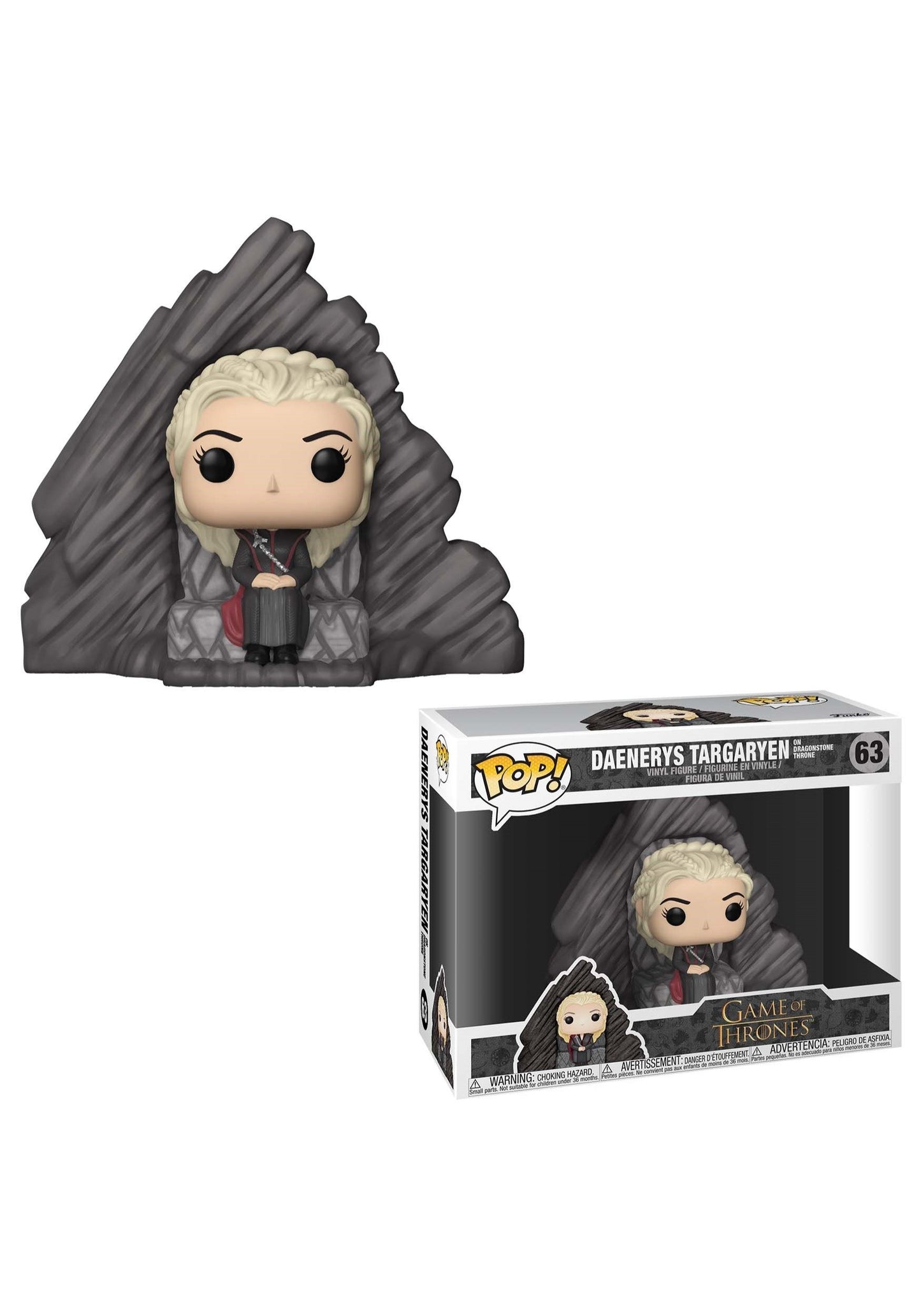 Funko Pop! Ride: Game Of Thrones Daenerys On Dragonstone Throne Collectible Figure, Multicolor