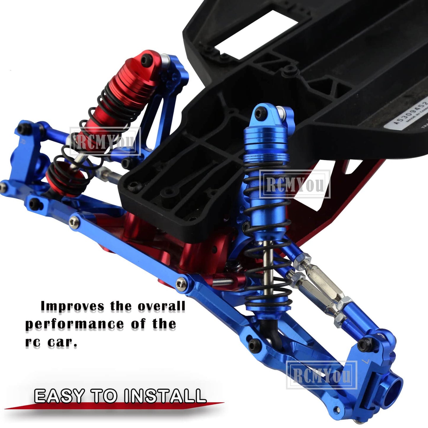 RCMYou RC Shocks & Front Rear Suspension Arm Upgrades Part for 1/10 Slash 4x4 VXL,Rustler 4X4 VXL,Stampede 4X4 VXL,Hoss 4X4 VXL,