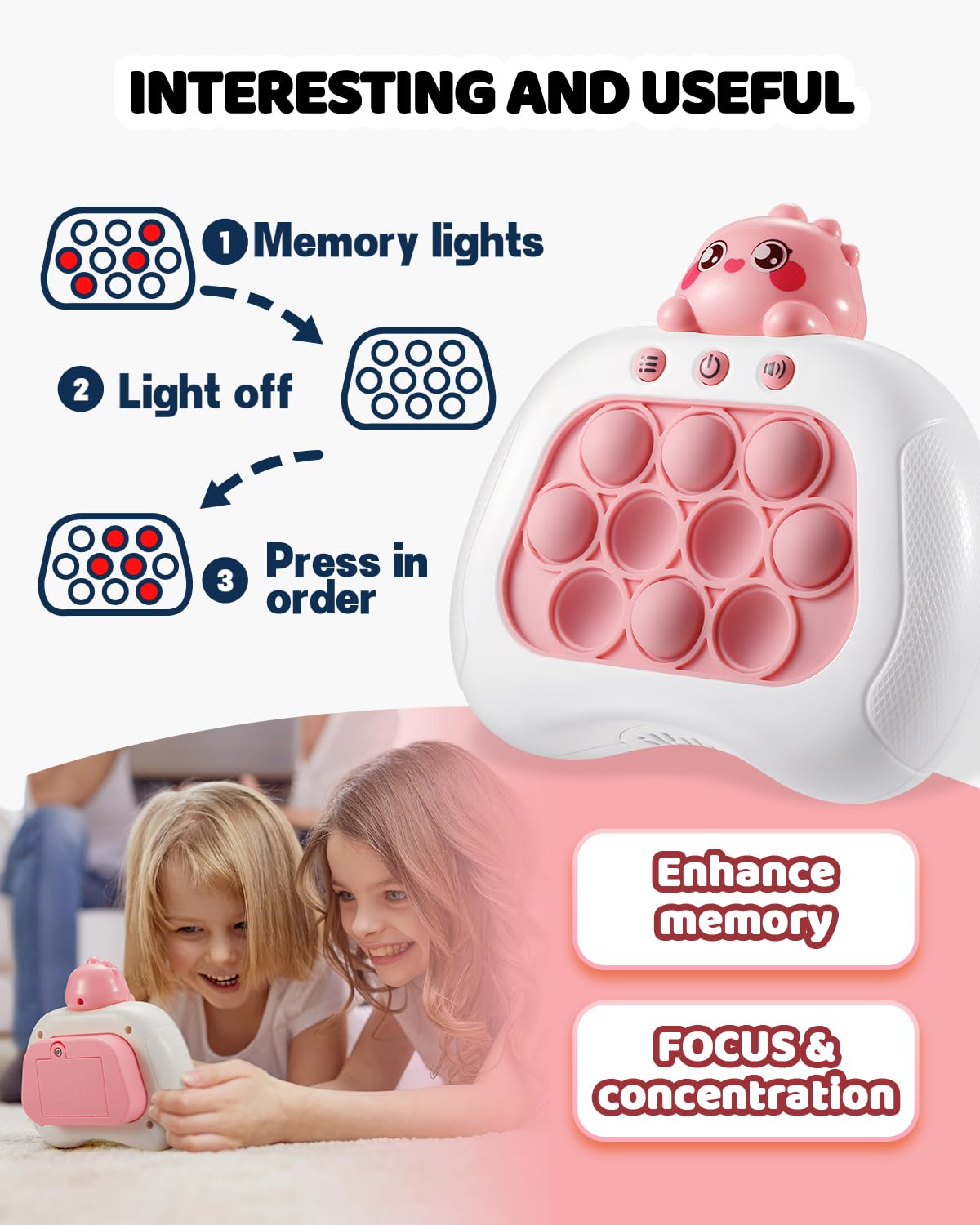 Sienbor Quick Push Game,4 Modes Games, A Toy Game Machine That Exercises Reaction Ability And Improves Concentration |Teens Boys