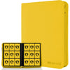 9 Pocket Card Binder enhanced Zip Trading Card Binder 360 Double Sided Pocket PU Collection Binder Collector Album Card Folder for MTG TCG Sports Cards (Yellow)