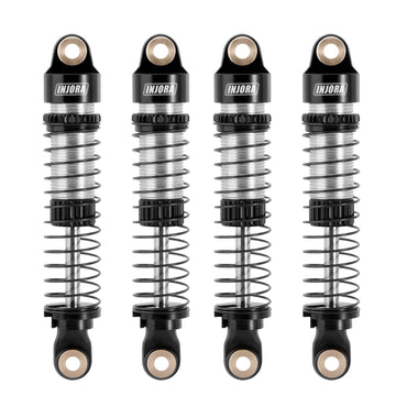 INJORA 53mm Shocks- Absorber Oil Threaded Damper for TRX4M TRX4MT 1/18 RC Crawler Upgrade (Black)