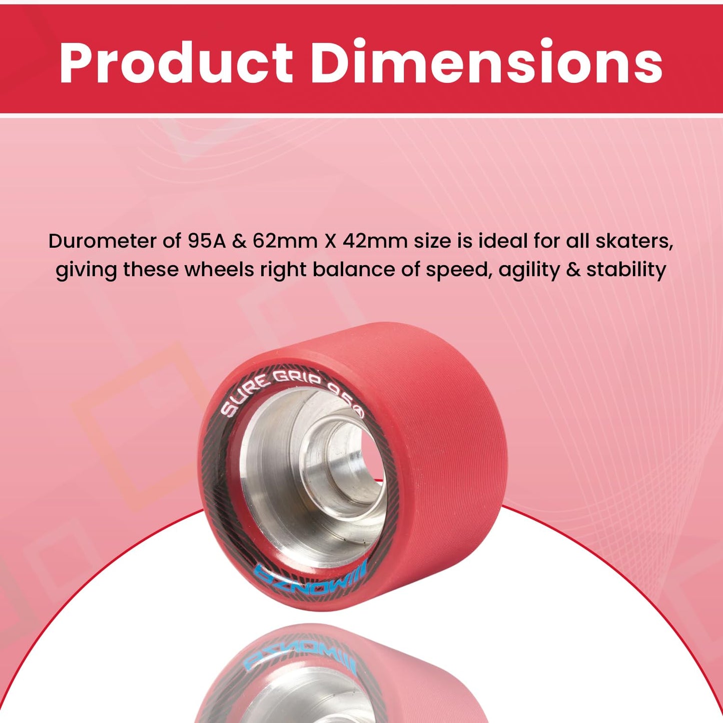 Monza Sure-Grip Wheels (Red 95A)