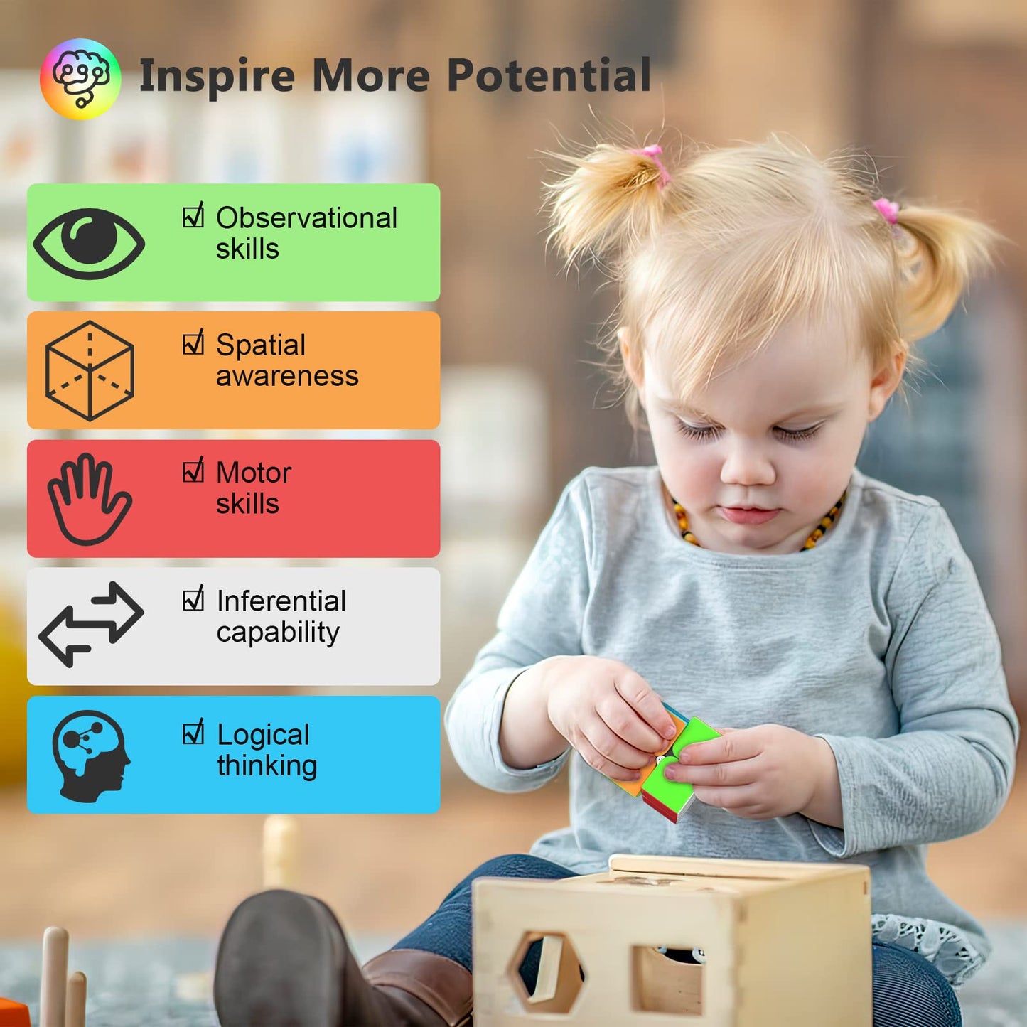 Vdealen 12 Pack Speed Cube Set Puzzle Cube Pack, 2X2 3X3 4X4 Pyramid Dodecahedron Mirror Skewb Snake Ivy Infinity Sandwich Fidget Spinner Magic Cube, Smooth Cube Bundle Toys Gift For Kids & Adults