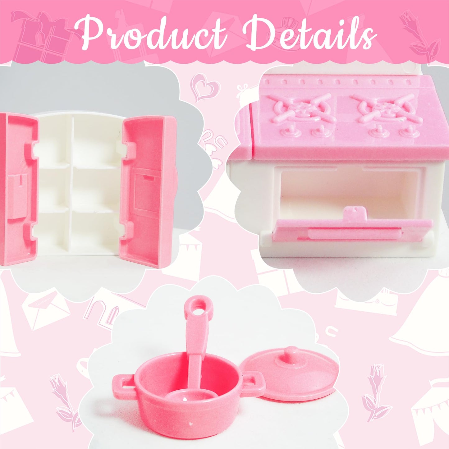 10 Pieces Mini Kitchen Set Dollhouse Kitchen Miniature Kitchen Set Doll Mini Kitchen For Kids Doll House Furniture And Accessories Set Mini Dollhouse Furniture 1 12 Scale