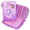 Umadiya Branded 3D Embossed Unicorn Design Eva Cover Pencil Case Compartments, Pencil Pouch, Kids, Students, Stationery Box, Cos