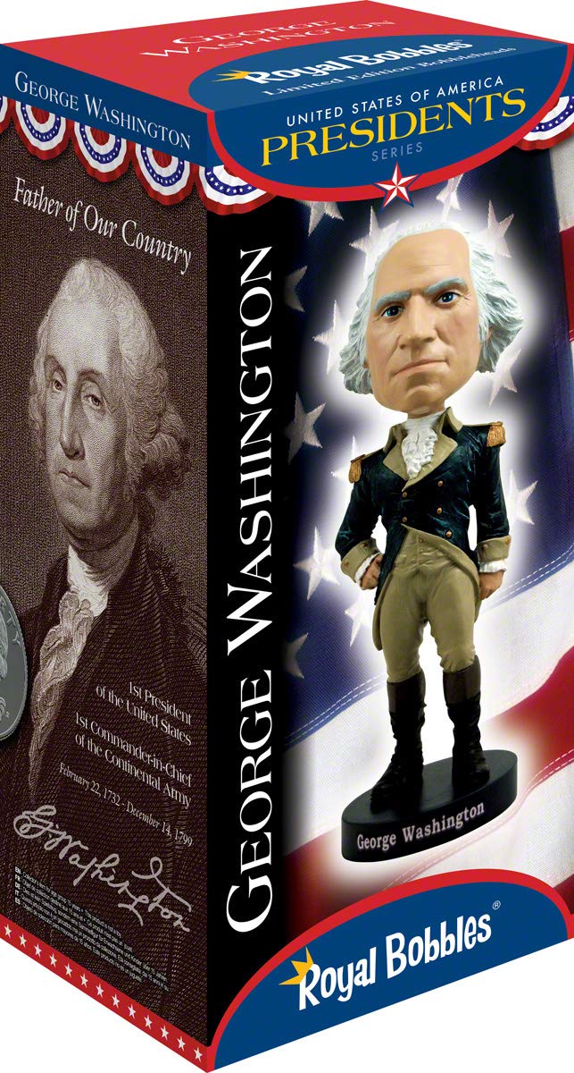 Royal Bobbles George Washington Bobblehead enhanced Polyresin Lifelike Figure Unique Serial Number Exquisite Detail