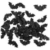 Saktopdeco 40 Pcs Black Bats Halloween Decoration Mini 3D Bat Plastic Toy Party Favor Artificial Bats For Crafts Creepy Scary Prank Toys