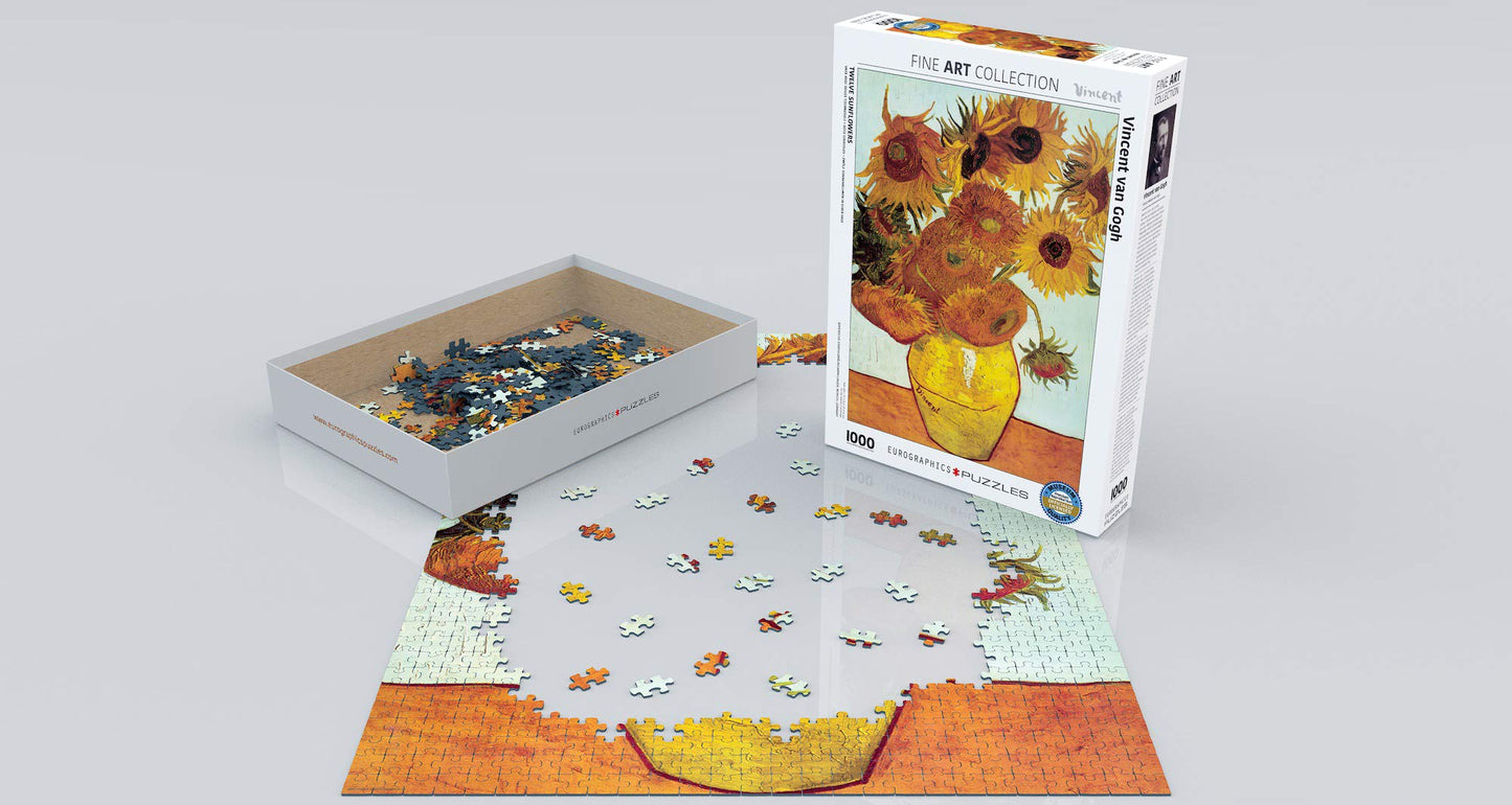 Eurographics Twelve Sunflowers By Van Gogh 1000-Piece Puzzle