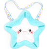CatchCute Plush Starfish Bag Kids Handbag Crossbody Bag with Zipper,Plush Coin Purse with Adjustable Strap,Soft Starfish Stuffed