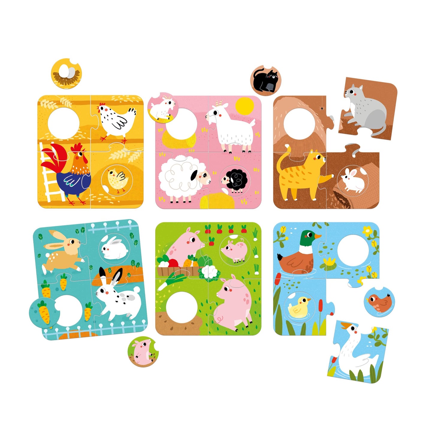 Banana Panda Match The Farm Animals Puzzles