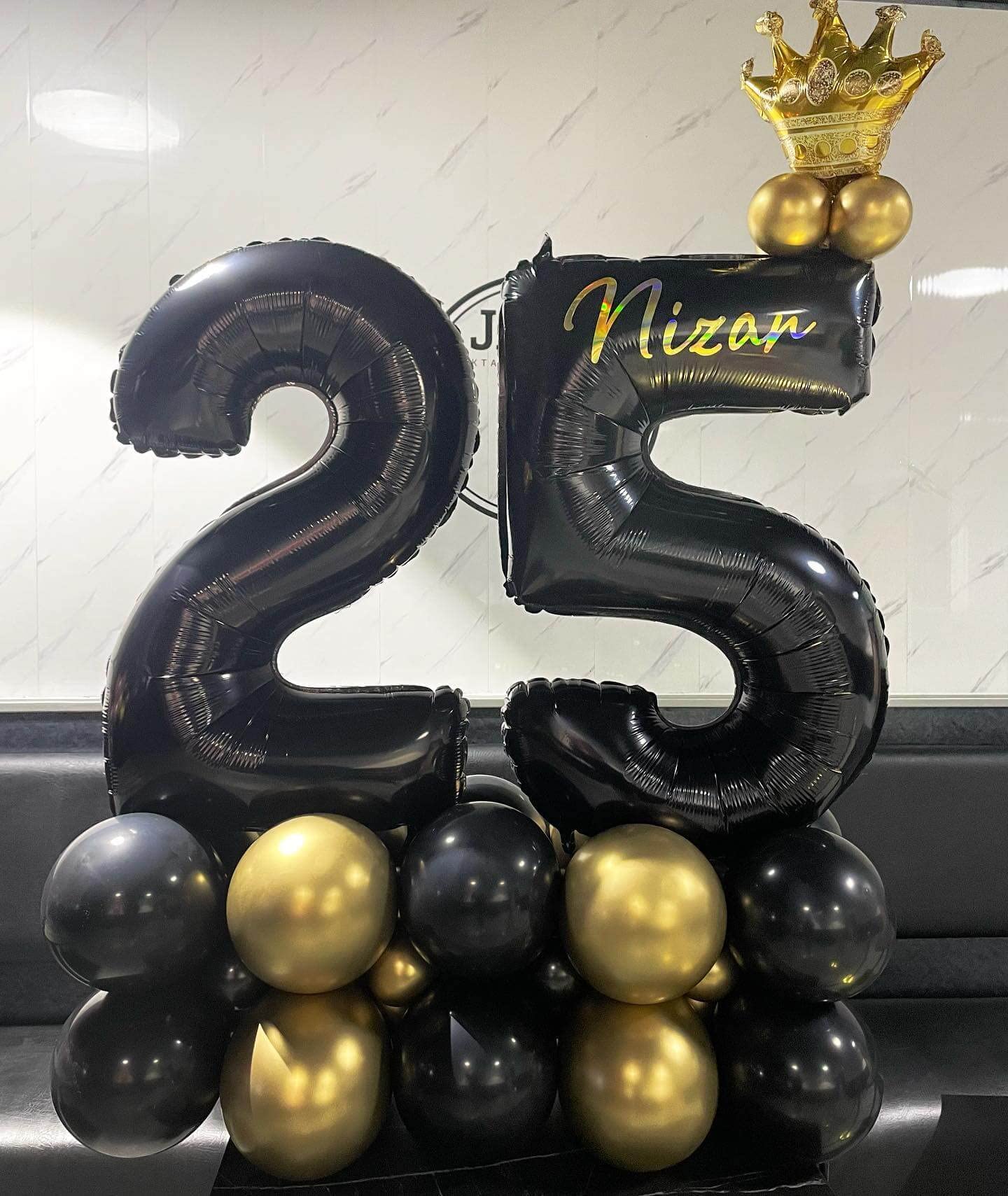 40 Inch Black 25 Number Balloons Giant Jumbo Huge 25 Or 52 Foil Mylar Helium Number Digital Balloons Black Birthday Mylar Digita