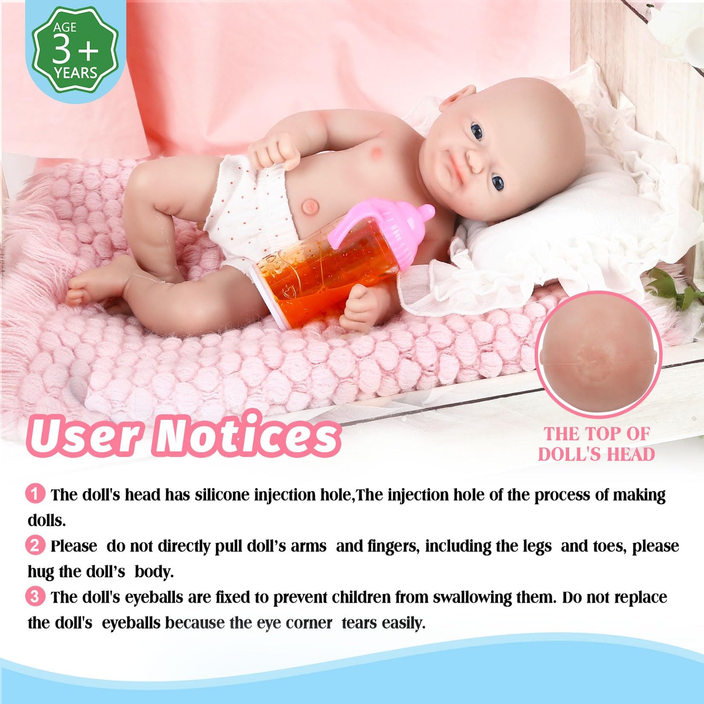 Vollence 12 Inch Full Body Silicone Baby Doll Boy Lifelike Reborn Doll Surprice Children Anti - Stress - Boy