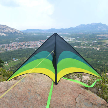 Mint's Colorful Life Delta Kite - Easy to Fly, 300ft String, Large Multi-color, Model 22213902811, Ideal for Kids & Adults